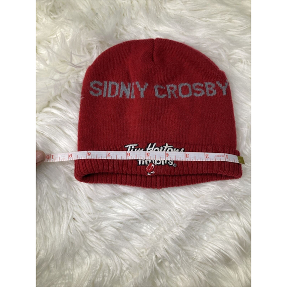 Tim Hortons Sidney Crosby Timbits Toque Hat Red White Beanie Cap Large - Picture 7 of 9